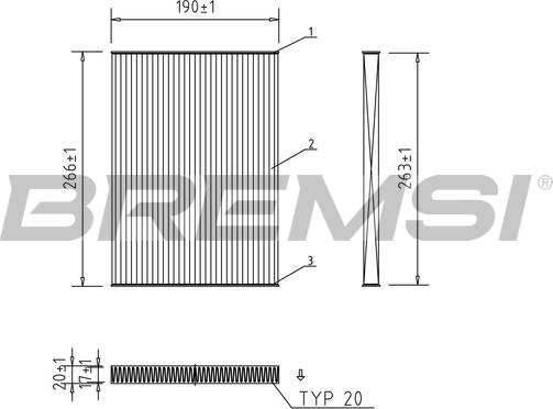 Bremsi FC0076C - Filtre, air de l'habitacle cwaw.fr