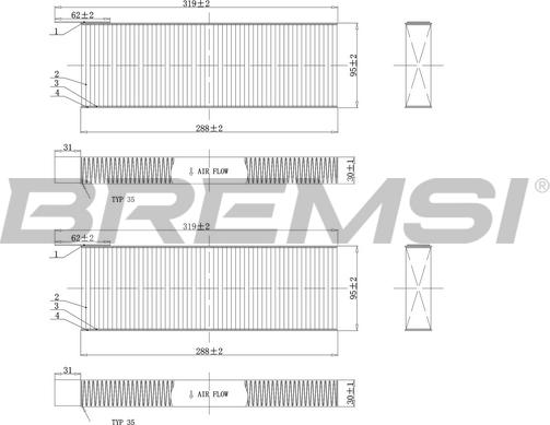 Bremsi FC0071C - Filtre, air de l'habitacle cwaw.fr