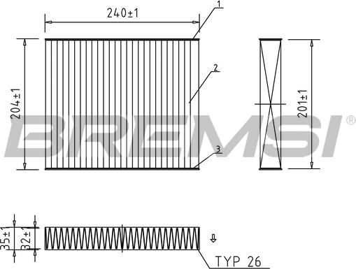 Bremsi FC0073A - Filtre, air de l'habitacle cwaw.fr