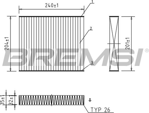 Bremsi FC0073C - Filtre, air de l'habitacle cwaw.fr