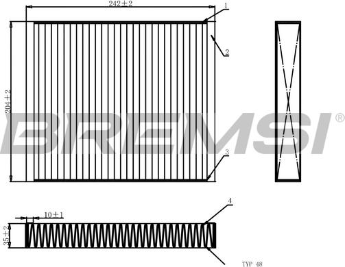 Bremsi FC0073 - Filtre, air de l'habitacle cwaw.fr