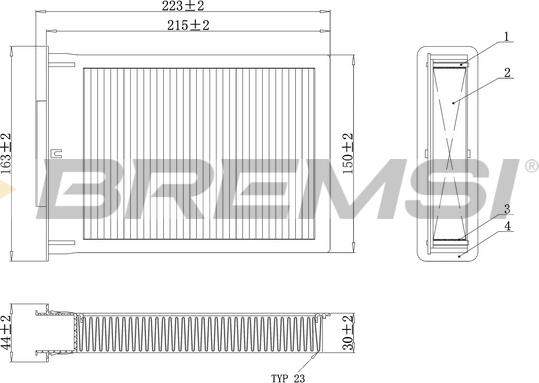 Bremsi FC0077C - Filtre, air de l'habitacle cwaw.fr