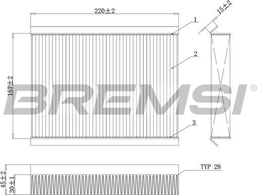 Bremsi FC0168C - Filtre, air de l'habitacle cwaw.fr