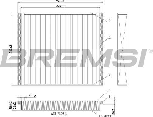 Bremsi FC0107A - Filtre, air de l'habitacle cwaw.fr