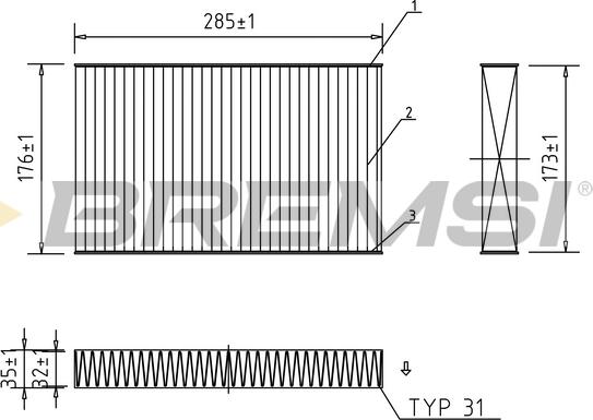 Bremsi FC0185A - Filtre, air de l'habitacle cwaw.fr