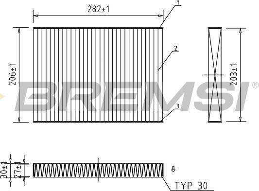 Bremsi FC0181A - Filtre, air de l'habitacle cwaw.fr