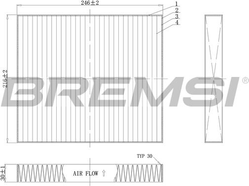 Bremsi FC0183C - Filtre, air de l'habitacle cwaw.fr