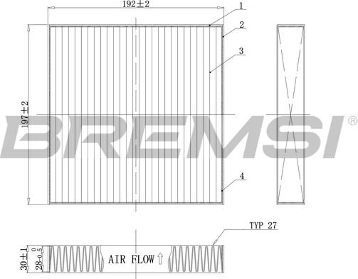 Bremsi FC0898C - Filtre, air de l'habitacle cwaw.fr