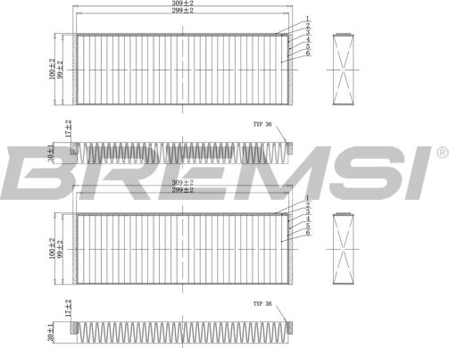 Bremsi FC0851A - Filtre, air de l'habitacle cwaw.fr