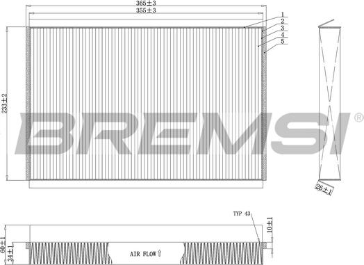 Bremsi FC0857C - Filtre, air de l'habitacle cwaw.fr