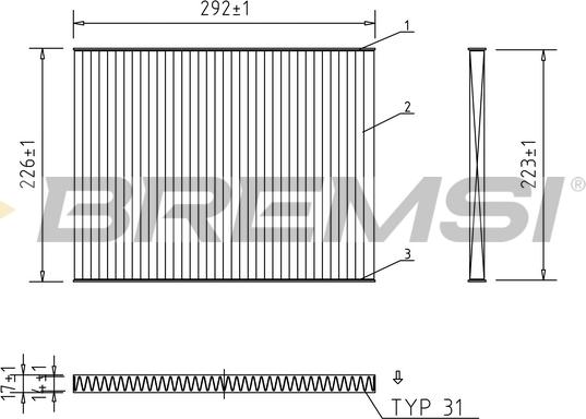 Bremsi FC1919C - Filtre, air de l'habitacle cwaw.fr