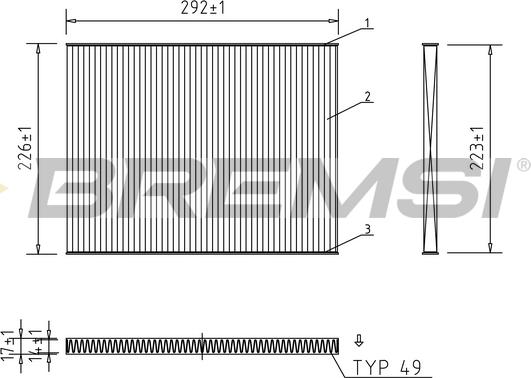 Bremsi FC1919 - Filtre, air de l'habitacle cwaw.fr