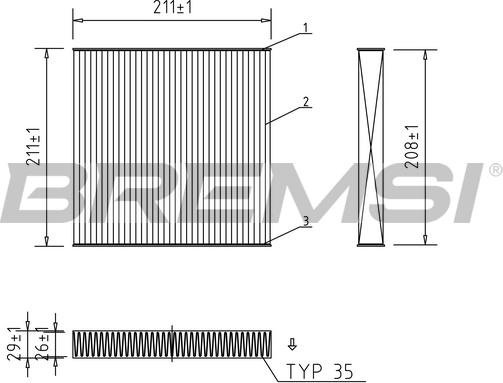 Bremsi FC1928 - Filtre, air de l'habitacle cwaw.fr