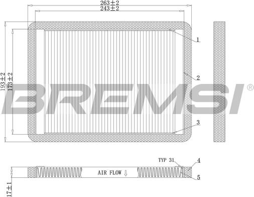 Bremsi FC1547C - Filtre, air de l'habitacle cwaw.fr