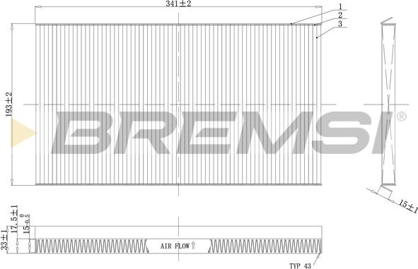 Bremsi FC1537C - Filtre, air de l'habitacle cwaw.fr