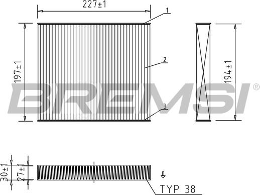 Bremsi FC1526 - Filtre, air de l'habitacle cwaw.fr