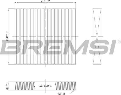 Bremsi FC1341 - Filtre, air de l'habitacle cwaw.fr