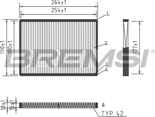 Bremsi FC1334 - Filtre, air de l'habitacle cwaw.fr