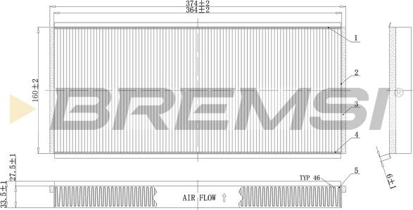 Bremsi FC1335C - Filtre, air de l'habitacle cwaw.fr