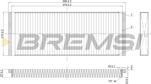 Bremsi FC1329C - Filtre, air de l'habitacle cwaw.fr