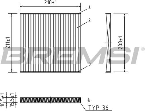 Bremsi FC1328 - Filtre, air de l'habitacle cwaw.fr