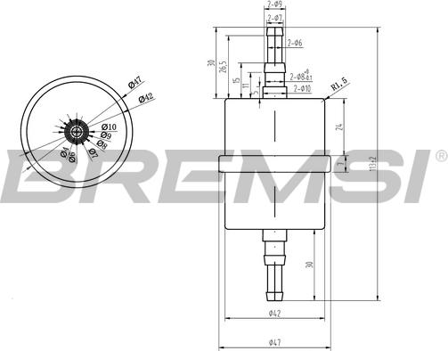 Bremsi FE0035 - Filtre à carburant cwaw.fr