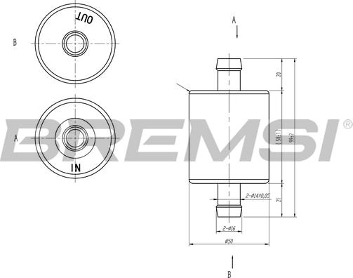 Bremsi FE0148 - Filtre à carburant cwaw.fr