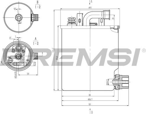 Bremsi FE0836 - Filtre à carburant cwaw.fr