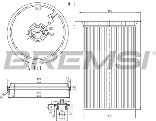 Bremsi FE0341 - Filtre à carburant cwaw.fr