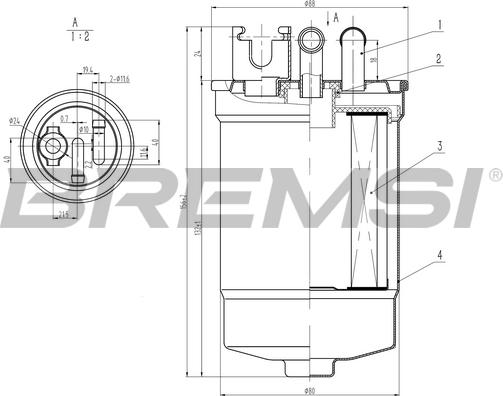 Bremsi FE0386 - Filtre à carburant cwaw.fr