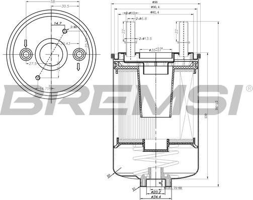 Bremsi FE0791 - Filtre à carburant cwaw.fr