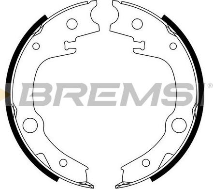 Bremsi GF0966 - Jeu de mâchoires de frein, frein de stationnement cwaw.fr