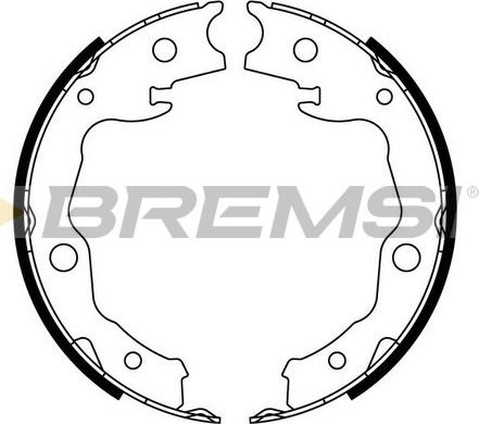 Bremsi GF0976 - Jeu de mâchoires de frein, frein de stationnement cwaw.fr