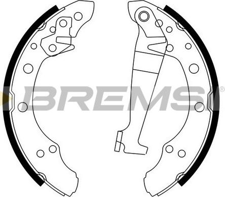 Bremsi GF0543 - Jeu de mâchoires de frein cwaw.fr