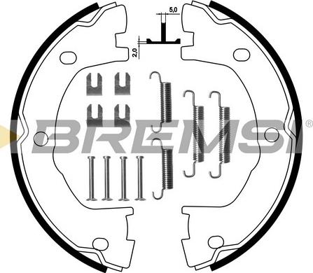 Bremsi GF0183-1 - Jeu de mâchoires de frein, frein de stationnement cwaw.fr