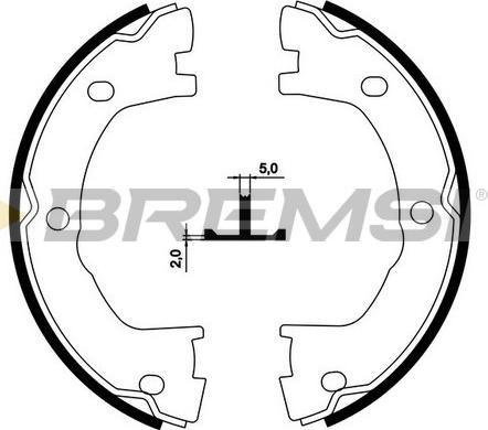 Bremsi GF0183 - Jeu de mâchoires de frein, frein de stationnement cwaw.fr