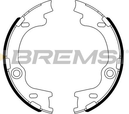 Bremsi GF0804 - Jeu de mâchoires de frein, frein de stationnement cwaw.fr