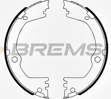 Bremsi GF0808 - Jeu de mâchoires de frein, frein de stationnement cwaw.fr