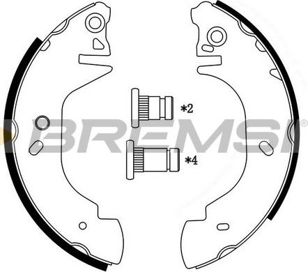 Bremsi GF0230 - Jeu de mâchoires de frein cwaw.fr