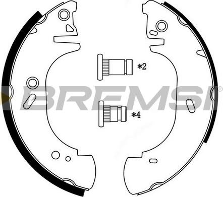 Bremsi GF0231 - Jeu de mâchoires de frein cwaw.fr