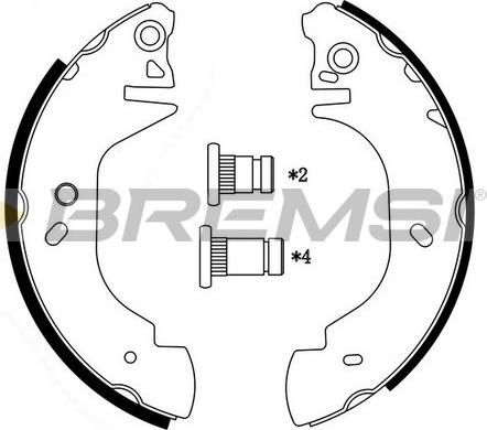 Bremsi GF0232 - Jeu de mâchoires de frein cwaw.fr