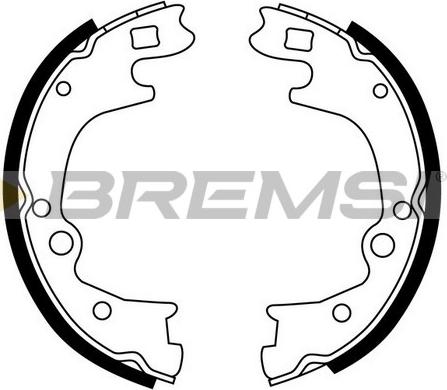 Bremsi GF0748 - Jeu de mâchoires de frein, frein de stationnement cwaw.fr