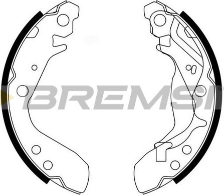 Bremsi GF0712 - Jeu de mâchoires de frein cwaw.fr