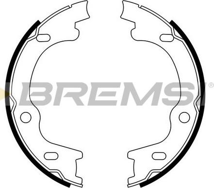 Bremsi GF0785 - Jeu de mâchoires de frein, frein de stationnement cwaw.fr