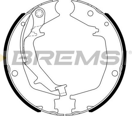 Bremsi GF0727 - Jeu de mâchoires de frein, frein de stationnement cwaw.fr