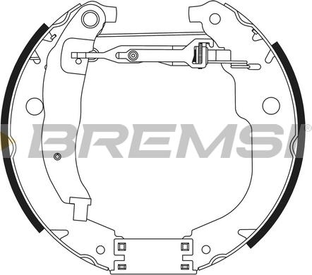 Bremsi GK0423 - Jeu de mâchoires de frein cwaw.fr