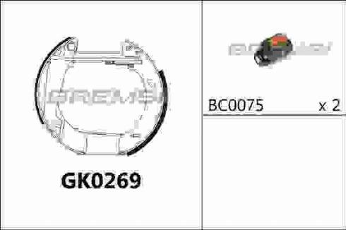 Bremsi GK0269 - Jeu de mâchoires de frein cwaw.fr