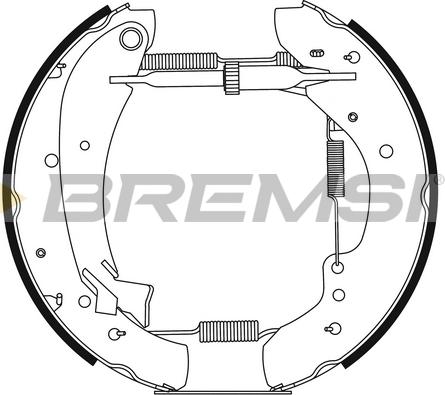 Bremsi GK0204 - Jeu de mâchoires de frein cwaw.fr