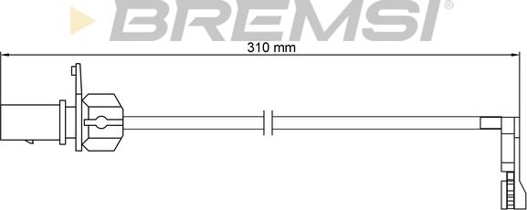 Bremsi WI0954 - Contact d'avertissement, usure des plaquettes de frein cwaw.fr