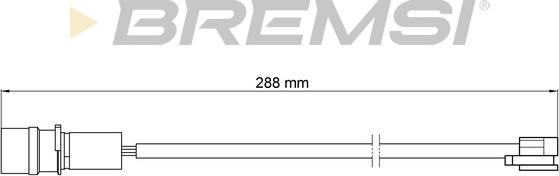 Bremsi WI0969 - Contact d'avertissement, usure des plaquettes de frein cwaw.fr